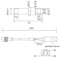 Датчик скорости UBG12A-772E0/1-4P